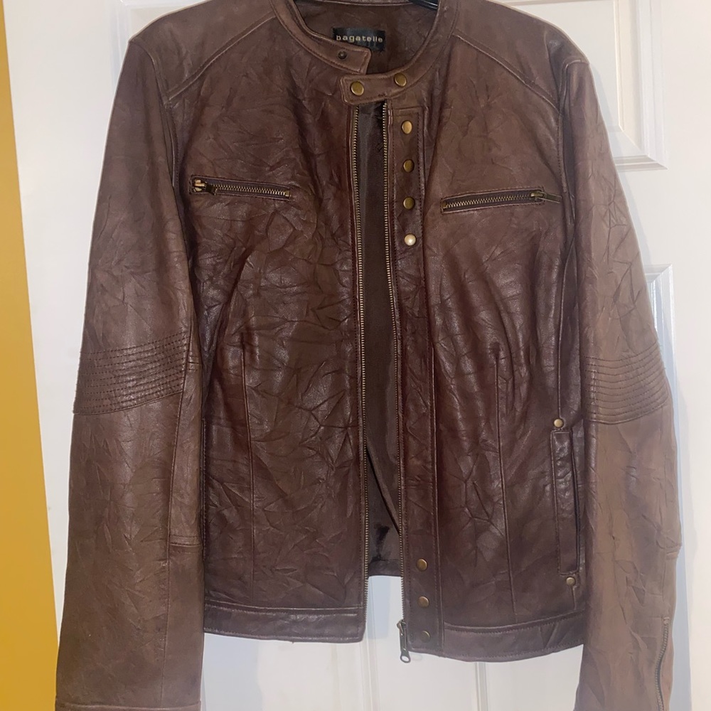 Womens Fo leather jacket